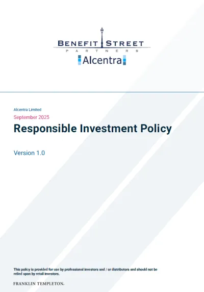 Alcentra Responsible Investment Policy