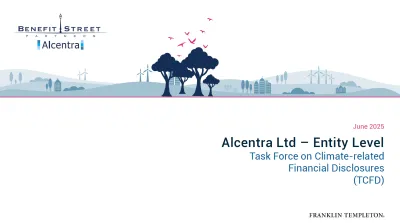 Alcentra – Task Force on Climate-related Financial Disclosures (TCFD) Report – 2025